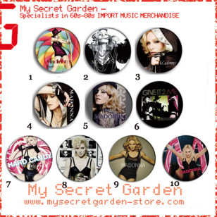 Madonna - Hard Candy Pinback Button Badge Set 1a or 1b( or Hair Ties / 4.4 cm Badge / Magnet / Keychain Set )